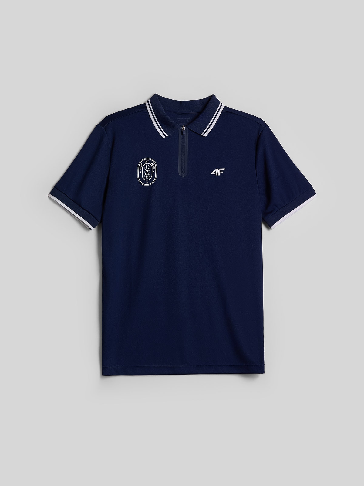 4F Koszulka polo tenisowa męska - granatowa XL