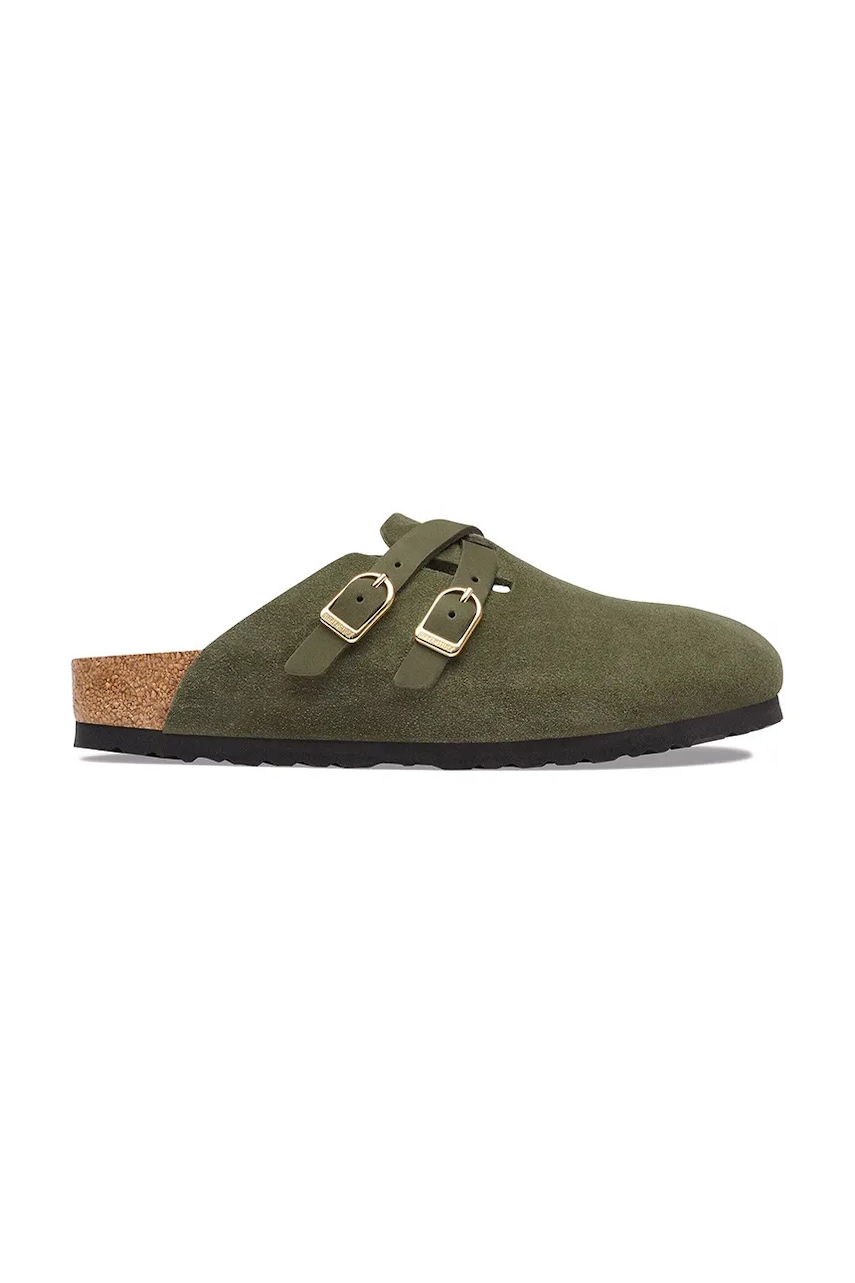 Birkenstock Blair D-Buckle LEVE klapki mules damskie zamszowe