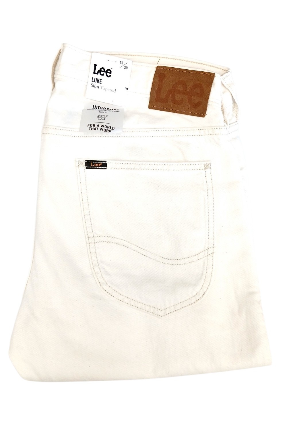 LEE LUKE SLIM WHITE JEANSY MĘSKIE