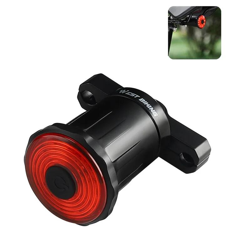 Inteligentna lampka tylna LED do roweru z ładowaniem USB i hamulcem indukcyjnym