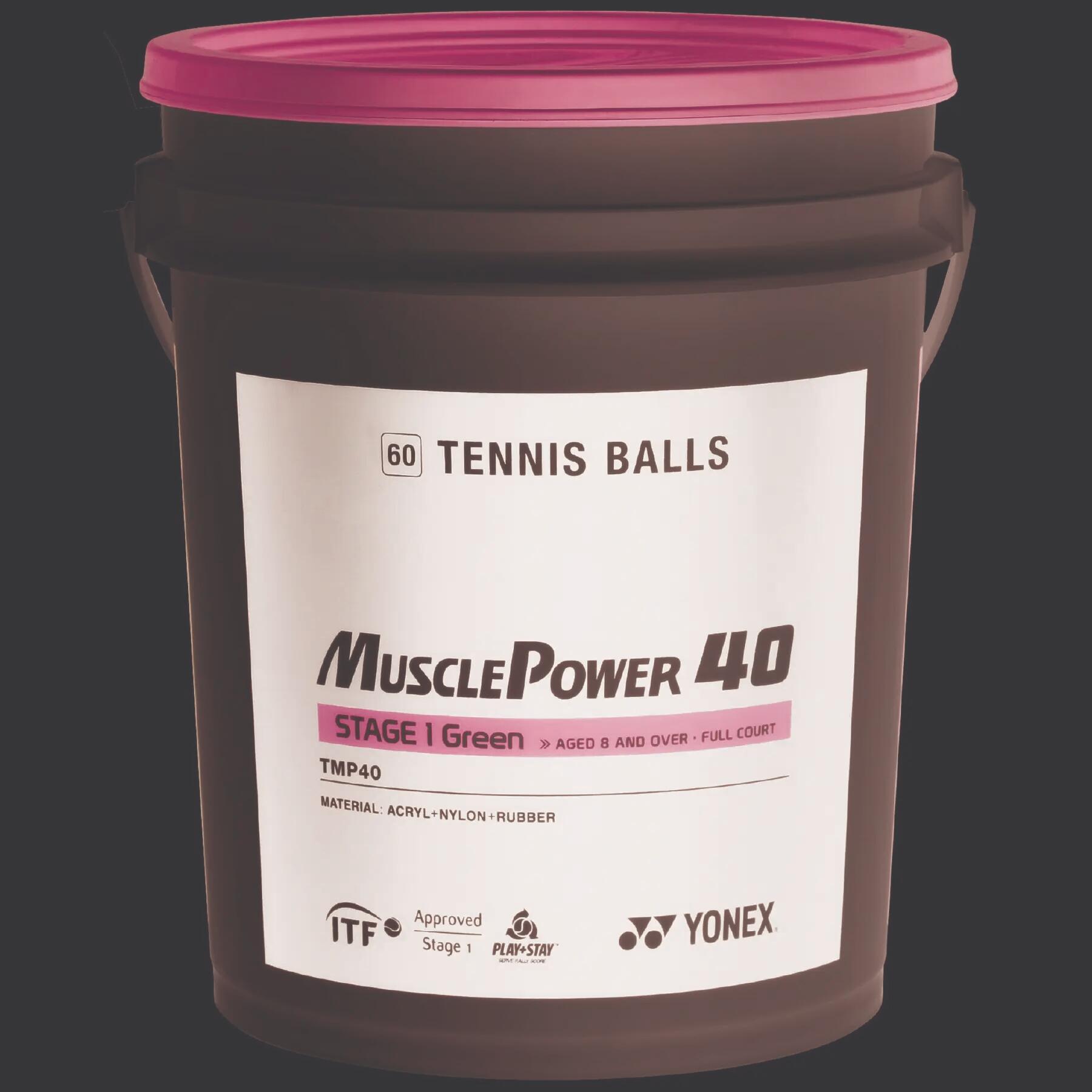 Worek z piłkami tenisowymi Yonex TMP-40 (x60)