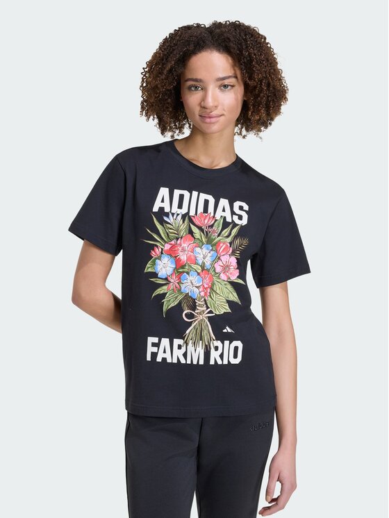 adidas T-Shirt Fram Rio Graphic KR02801 Czarny Regular Fit