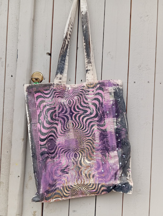 Unikatowa torba artystyczna Violet Illusion