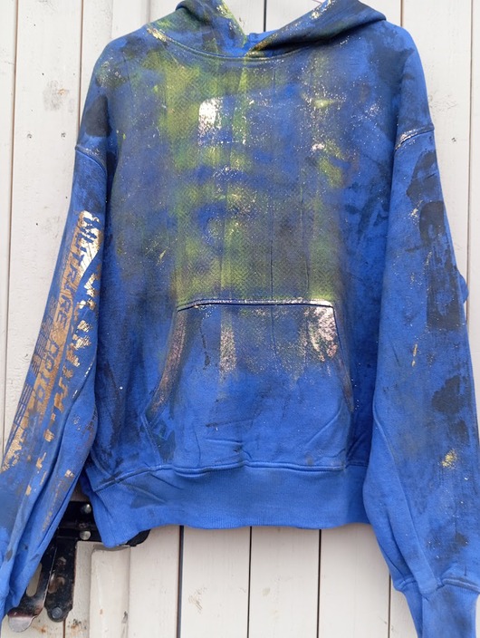 Unikatowa bluza z kapturem Blue Mirage