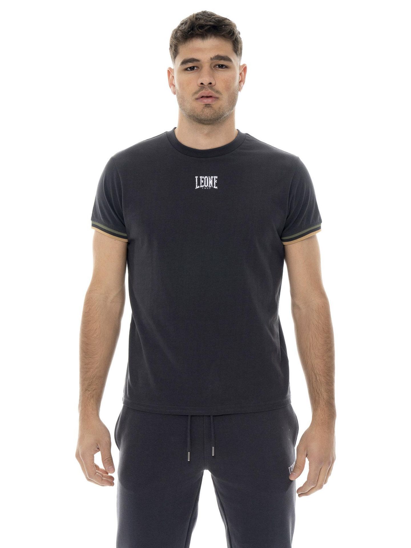 Koszulka męska Leone 1947 Apparel Color Block z krótkim rękawem ze ściągaczami