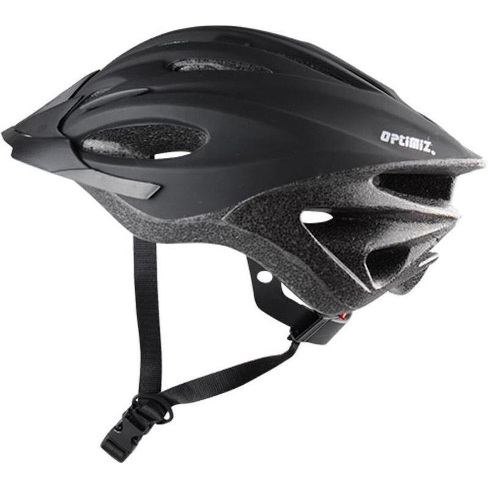 Kask rowerowy Optimiz - 55/58cm - Matowy Czarny - Damski Męski