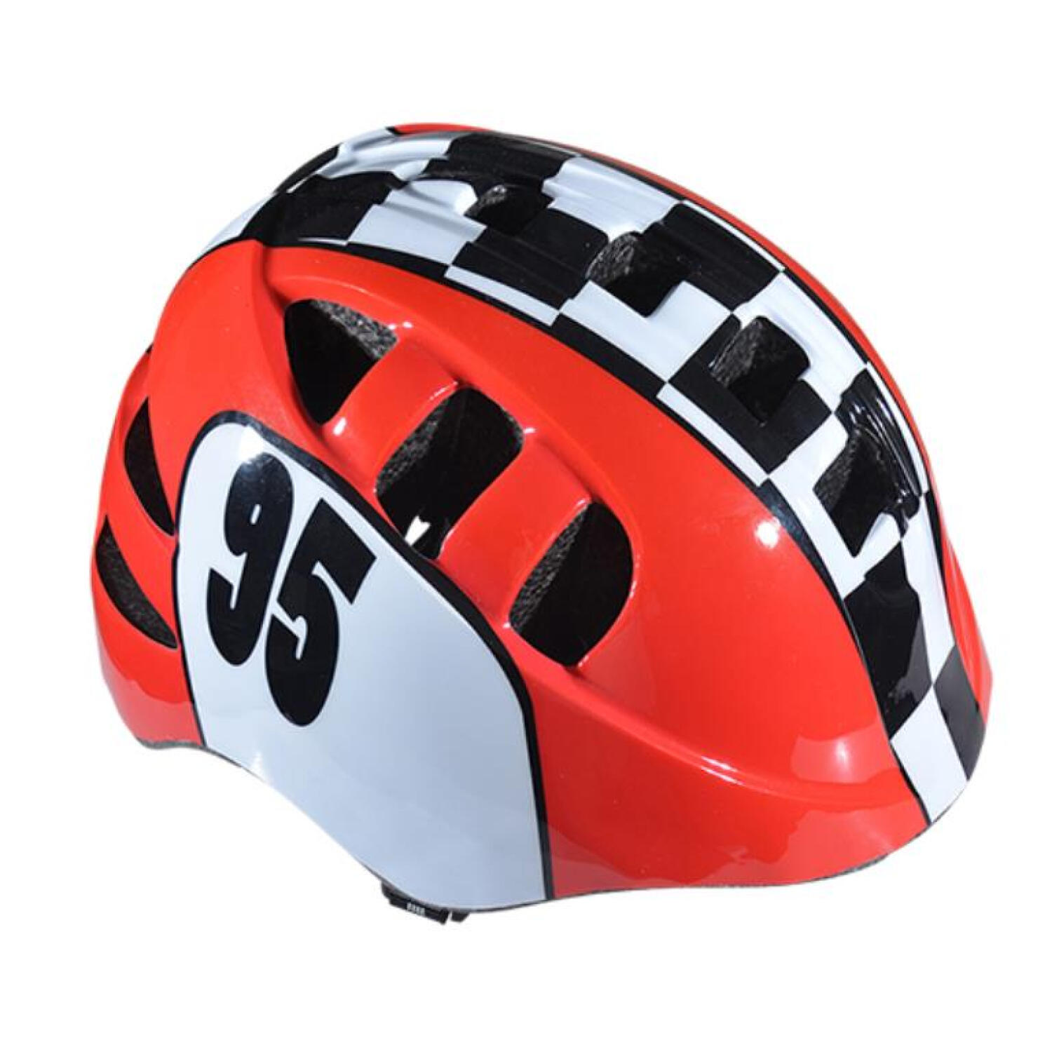 Kask dziecięcy Optimiz - Czerwono-biały - Bardzo mały