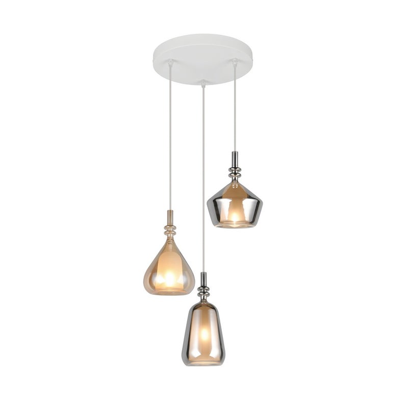 Lampa wisząca ALDEA biały 3xE14x10W szkło wym:200x35,5x35,5cm IP20 Trio