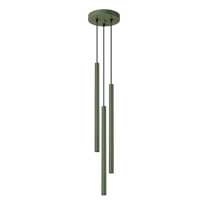 Lampa wisząca VELINO zielony oliwkowy 3xG9x8W metal wym:104x19,5x19,5cm IP20 Pure Lume