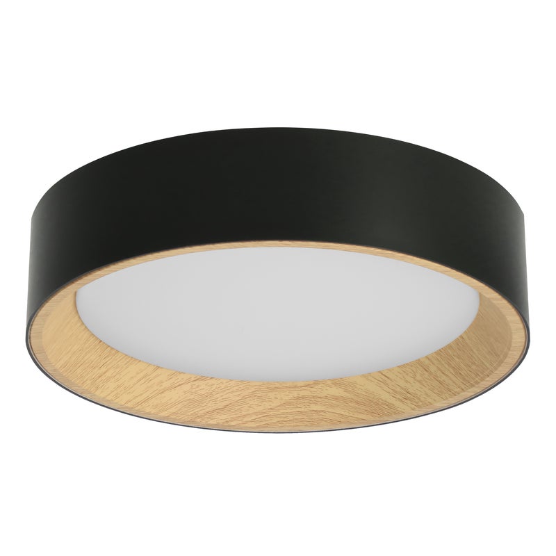 Plafon LED Bento 1000 lm 18W barwa neutralna 29 cm czarno-drewniany Oro