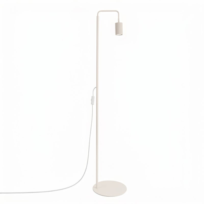 Lampa podłogowa nowoczesna beżowa ruchomy ryflowany reflektorek 1xGU10 10W KARBON Sollux Lighting