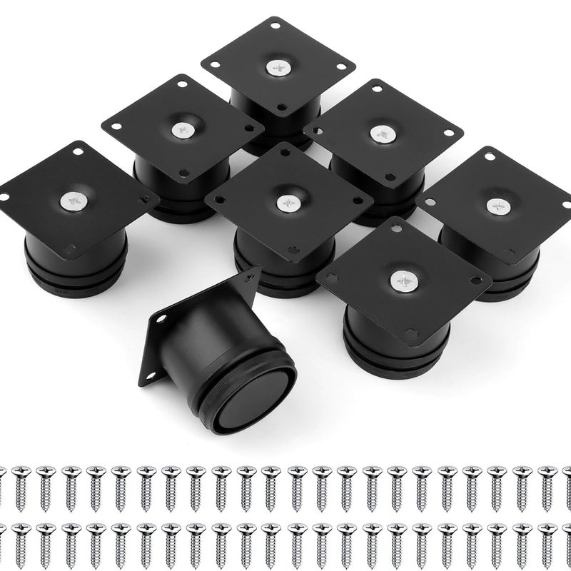 8 sztuk nóg meblowych, 50 mm regulowane nóżki meblowe z 48 śrubami, uniwersalne regulowane nogi do łóżka, regulowana wysokość od 0 do 15 mm, nogi mebl