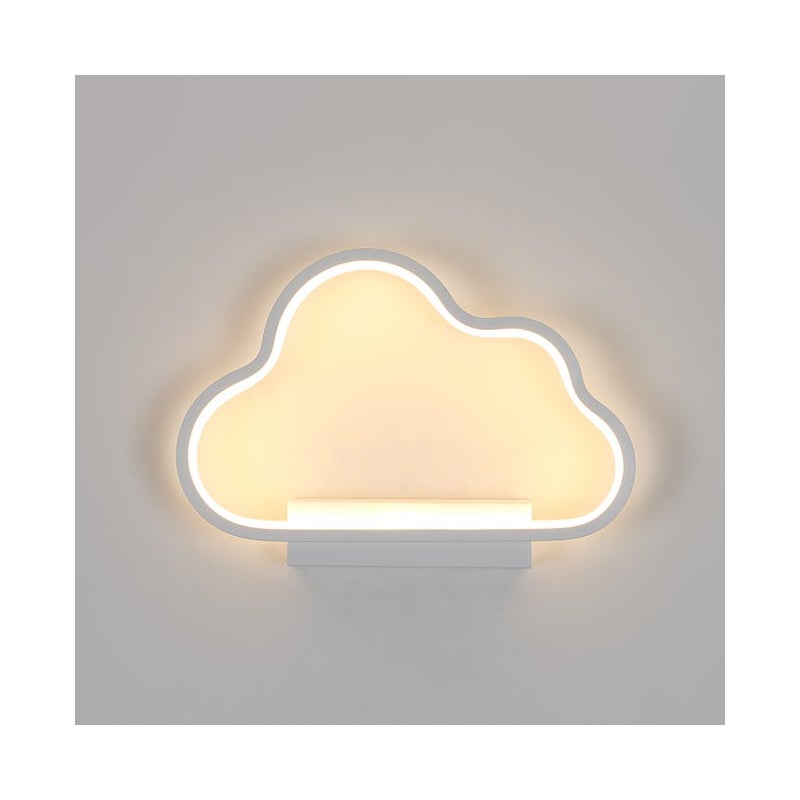 Biała aluminiowa lampa ścienna LED 20 W 2500 lm, ciepłe światło 3000 K, 28 x 20 x 5 cm, nowoczesny design, oświetlenie dekoracyjne do salonu i sypial