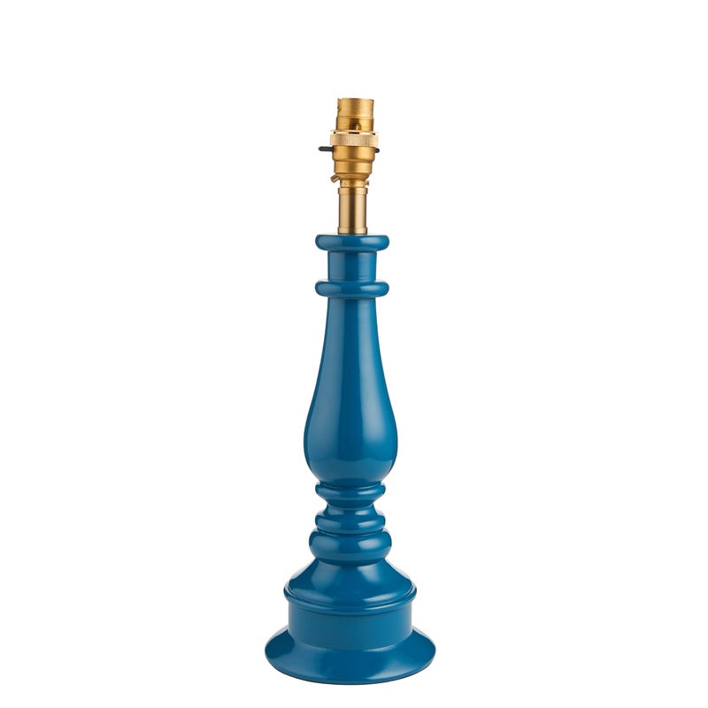 Lampa stołowa kształtny trzon MYRTLE niebiesko-turkusowa 1xB22x10W żywica wym:38x12x12cm IP20 Endon