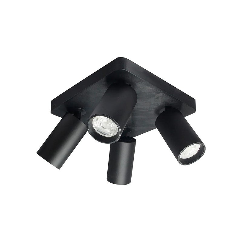 Lampa sufitowa ruchome reflektorki Yorli czarny 4xGU10x7W aluminium wym:13,5x22x22cm IP20 Rabalux