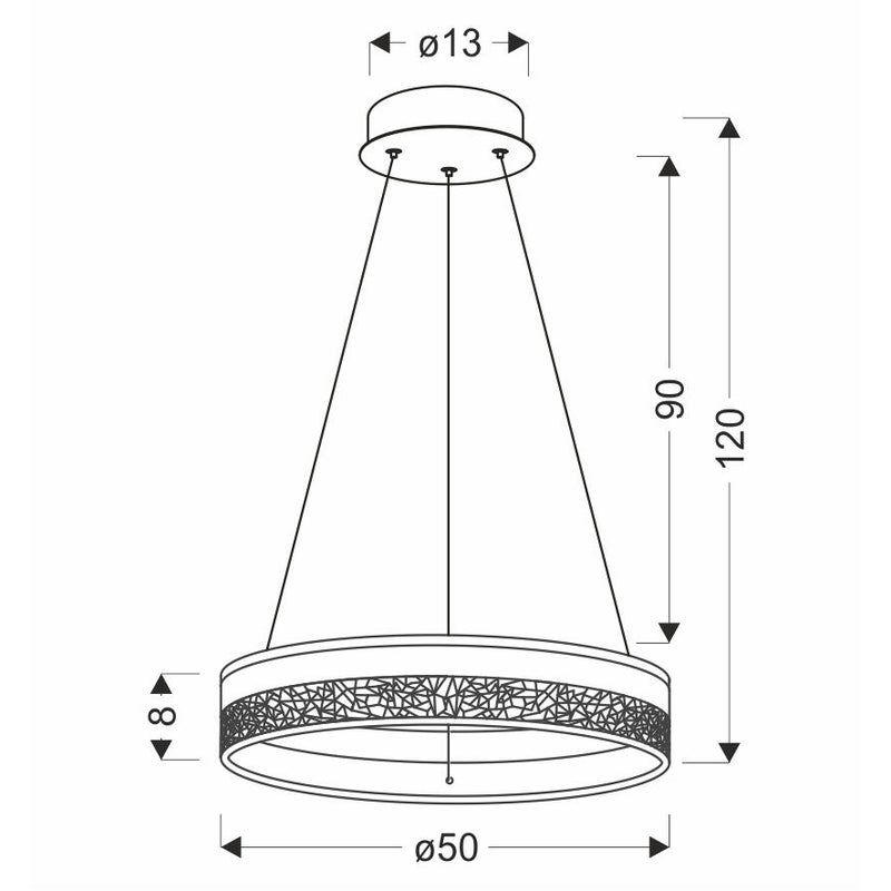 Lampa wisząca Frozi LED 2500 lm 32W barwa ciepła czarna Candellux