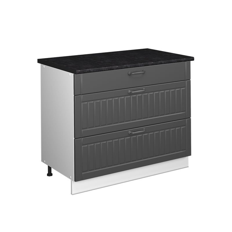 Vicco Szafka dolna Fame-Line, Ciemnoszary/Biały, 100 cm, BP Antracyt