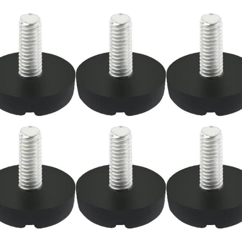 sourcing map 10 sztuk regulowanych nóg poziomujących meble, podkładka meblowa, nóżka stołu, podstawka ochronna na podłogę ślizgająca M6 x 15 mm.