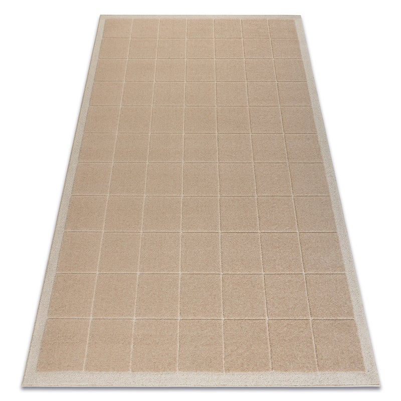 Dywan FLUX 461.118.SA131 wełniany OSTA - Geometryczny, strukturalny, loftowy beż / krem 240x340 cm