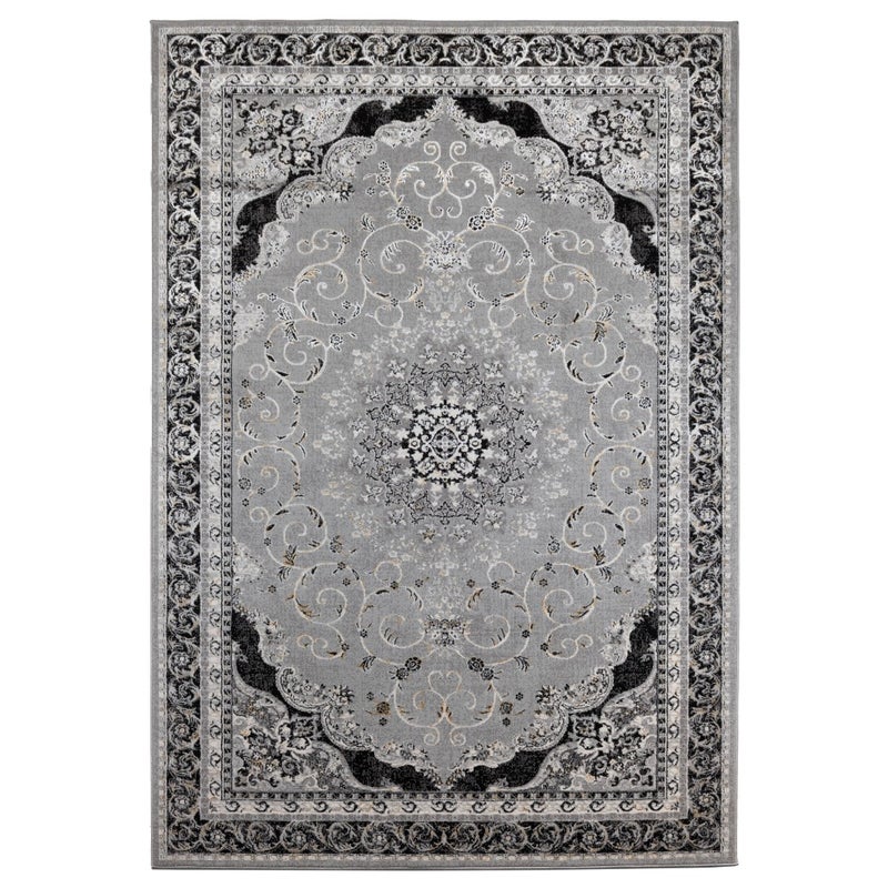 Dywan Multidecor Grece 120x170cm klasyk koronka czarno-srebrny, cena za 1 szt.