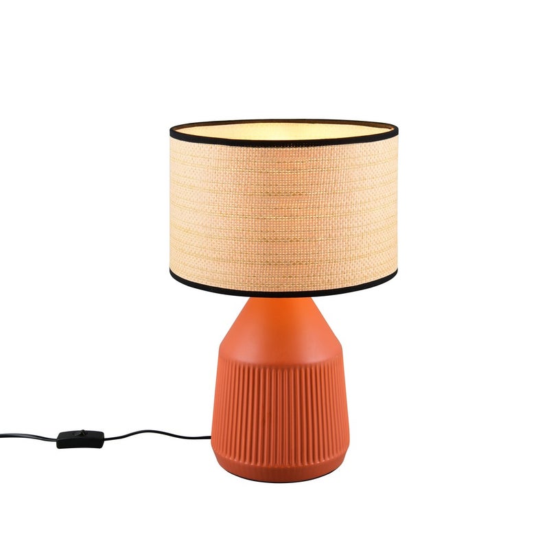 Lampa stołowa FORMENTERA 1xE27x60W ceramika / gips żółto-pomarańczowa wym:43x28x28cm IP20 RL