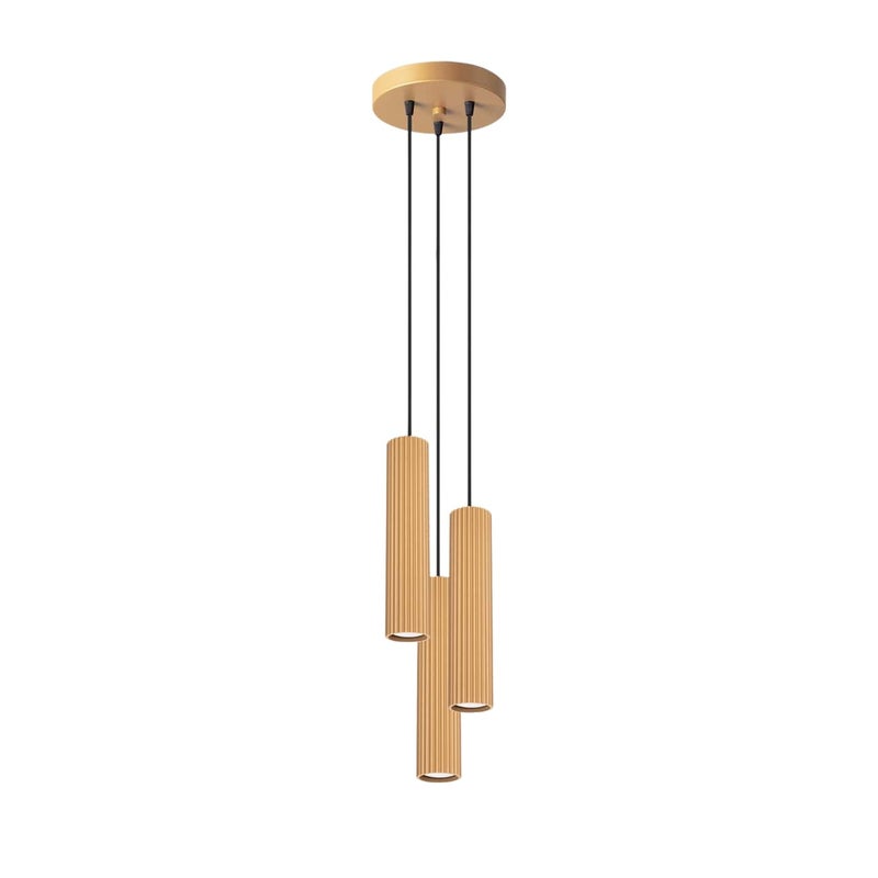 Lampa wisząca GRAVIO złota 3xGU10x10W aluminium wym:108x19,5x19,5cm IP20 Pure Lume