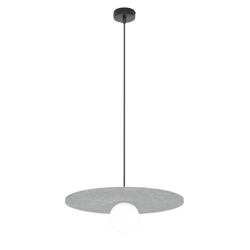 Lampa wisząca filcowy zaokrąglony klosz CALMA szary 1xG9x8W filc wym:140x40x40cm IP20 Emibig