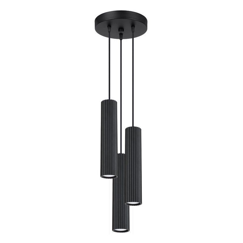 Lampa wisząca GRAVIO czarna 3xGU10x10W aluminium wym:108x19,5x19,5cm IP20 Pure Lume