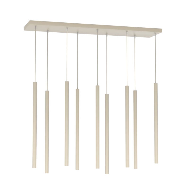Lampa wisząca długie sticki SELTER beżowy 9xG9x8W metal wym:120x92x22cm IP20 Emibig