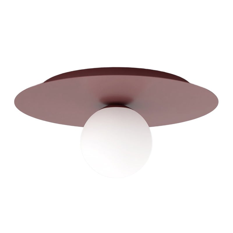 Lampa sufitowa szklana kula SOLAR burgundowo-biały 1xE14x10W metal wym:19x43x43cm IP20 Emibig