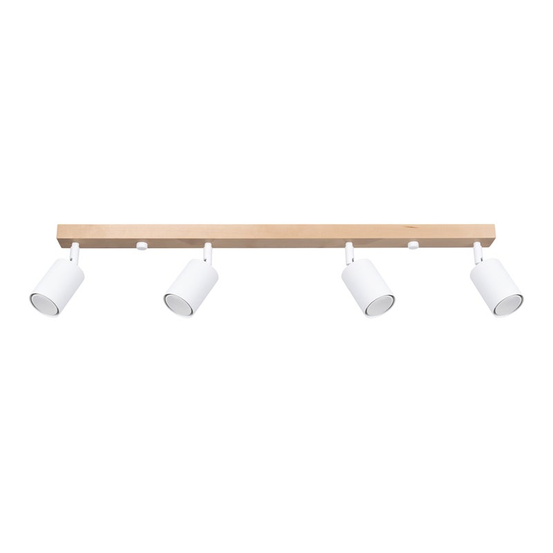 Reflektor spot JUNGLO biały i drewno 4xGU10x10W metal wym:17,5x65x96cm IP20 Pure Lume
