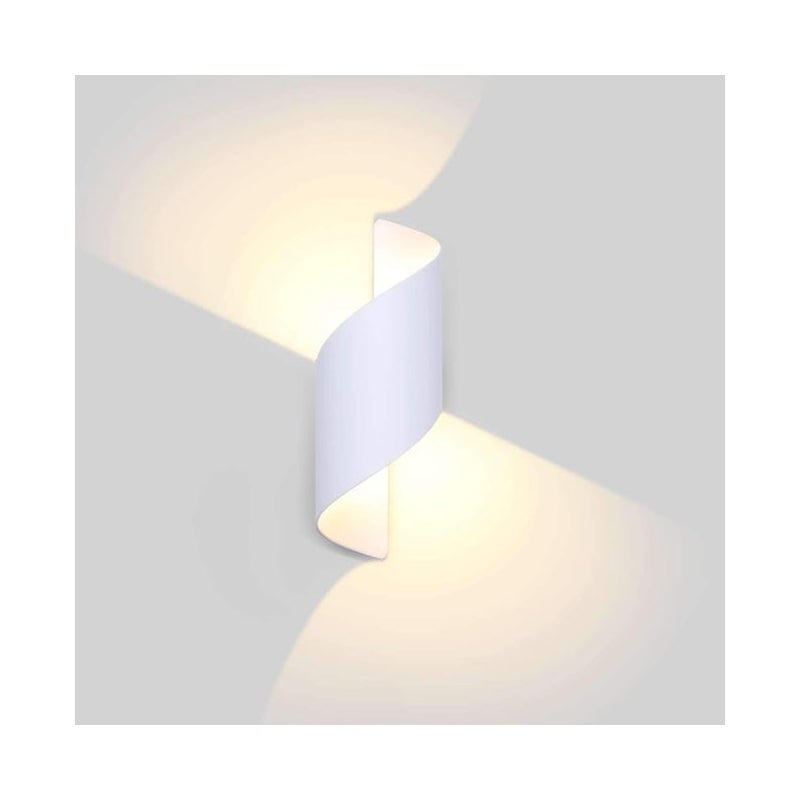 Kinkiet zewnętrzny LED Lightess 12 W, wodoodporny IP65, nowoczesny aluminiowy kinkiet zewnętrzny do ogrodu, na dziedziniec, taras itp.