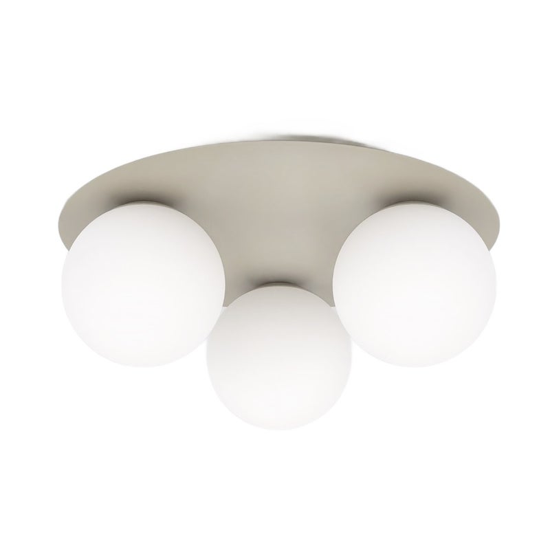 Lampa sufitowa szklane kule SOLAR beżowo-biały 3xE14x10W metal wym:19x43x43cm IP20 Emibig