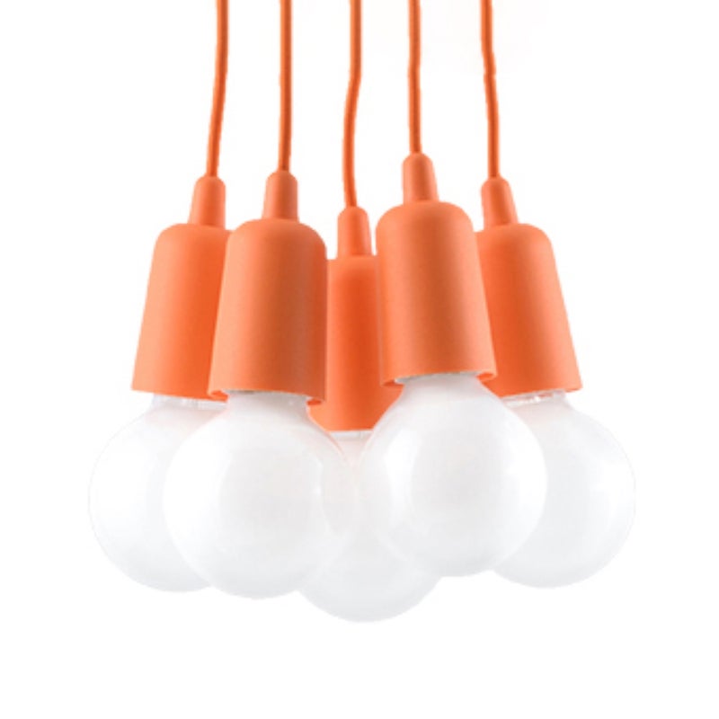 Żyrandol MATERO pomarańczowy 5xE27x60W tworzywo sztuczne wym:100x10x10cm IP20 Pure Lume