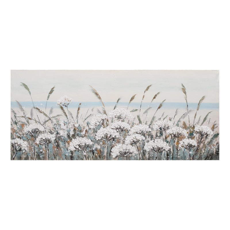 Obraz bez ramy Natura prostokątny 150 x 65 cm. Oryginalne płótno Dmuchawiec biały