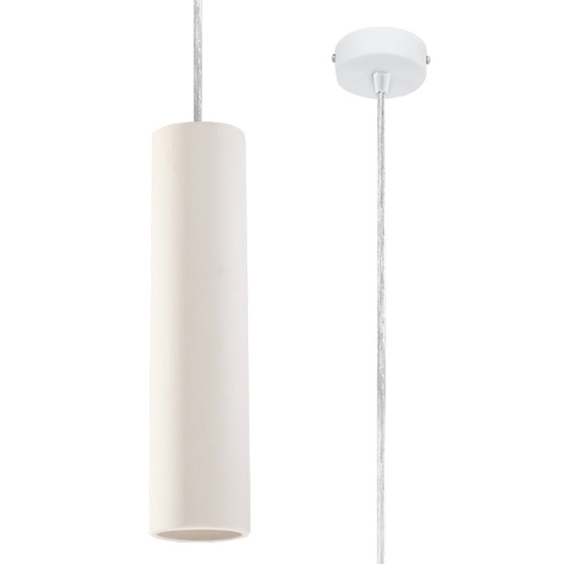 Lampa wisząca LORENA biała 1xGU10x40W ceramika / gips wym:120x6x6cm IP20 Pure Lume