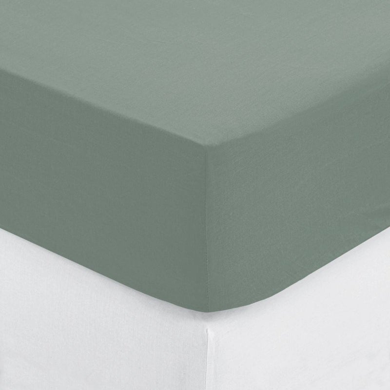 PRZEŚCIERADŁO Z GUMKĄ 90x190cm zakładka 30cm BAWEŁNA zielone