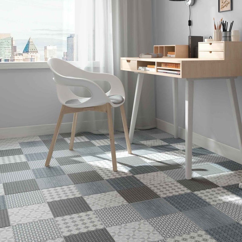 Płytka porcelanowa premium o efekcie hydraulicznych wzorów Vedado Patchwork 20x20 cm