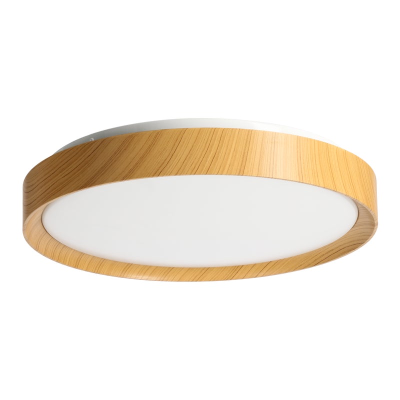 Plafon LED Olmo 1320 lm 24W barwa neutralna 34 cm drewniany Oro