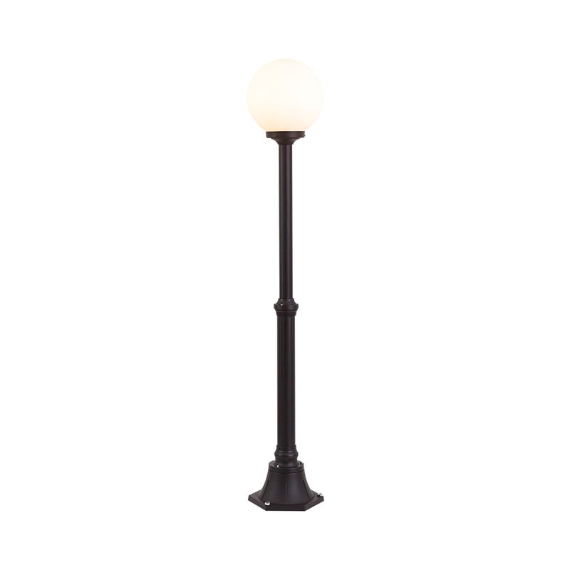 Qazqa classic-antique lampa słupkowa do ogród - Champs - czarny, max. 15w, kompatybilny z żarówką LED, e27, 143cm, IP44