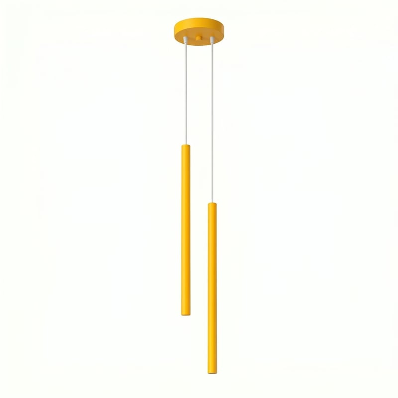 Lampa wisząca nowoczesna żółta smukłe tuby 2xG9 8W PASTELO Sollux Lighting