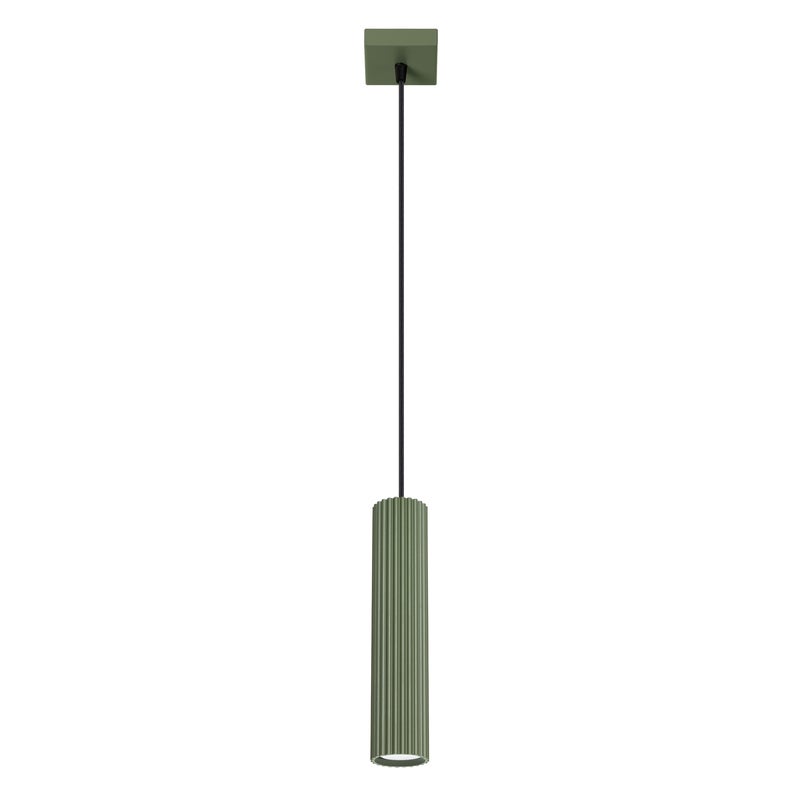 Lampa wisząca GRAVIO zielony oliwkowo-czarna 1xGU10x10W aluminium wym:118x8x8cm IP20 Pure Lume