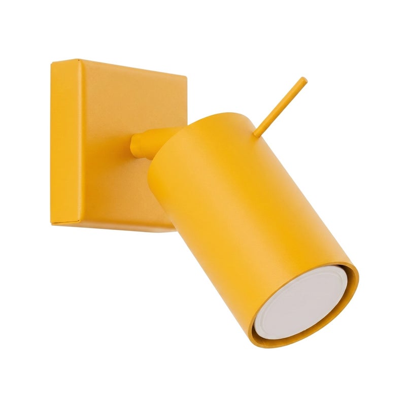 Kinkiet ścienny nowoczesny żółty regulowany reflektor 1xGU10 10W RING Sollux Lighting