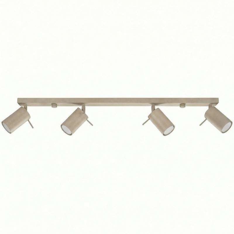 Lampa sufitowa nowoczesna taupe listwa 80cm reflektorki 4xGU10 10W RING Sollux Lighting