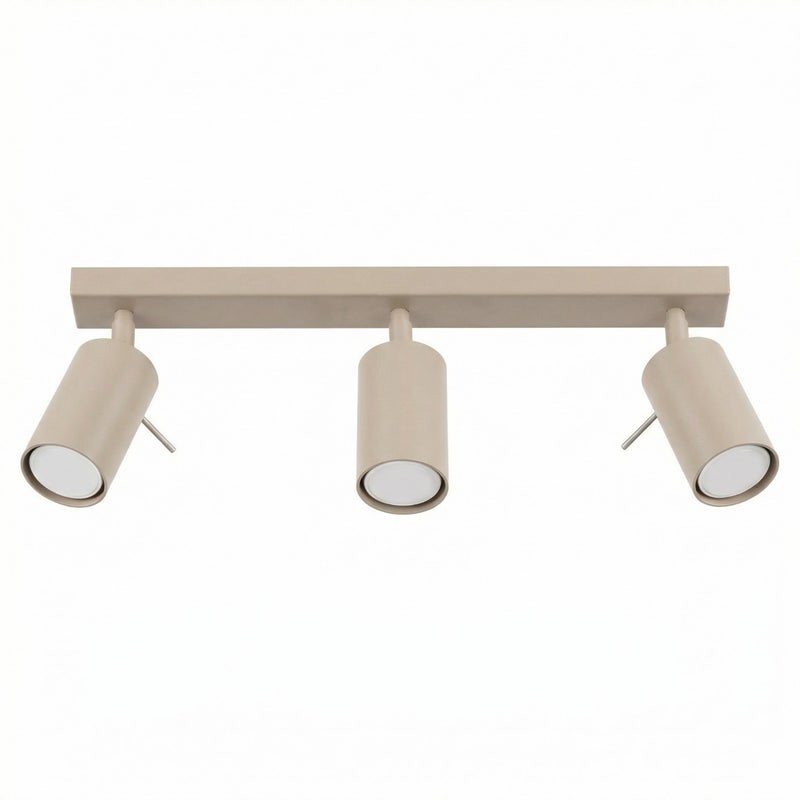 Lampa sufitowa nowoczesna taupe listwa 45cm reflektorki 3xGU10 10W RING Sollux Lighting