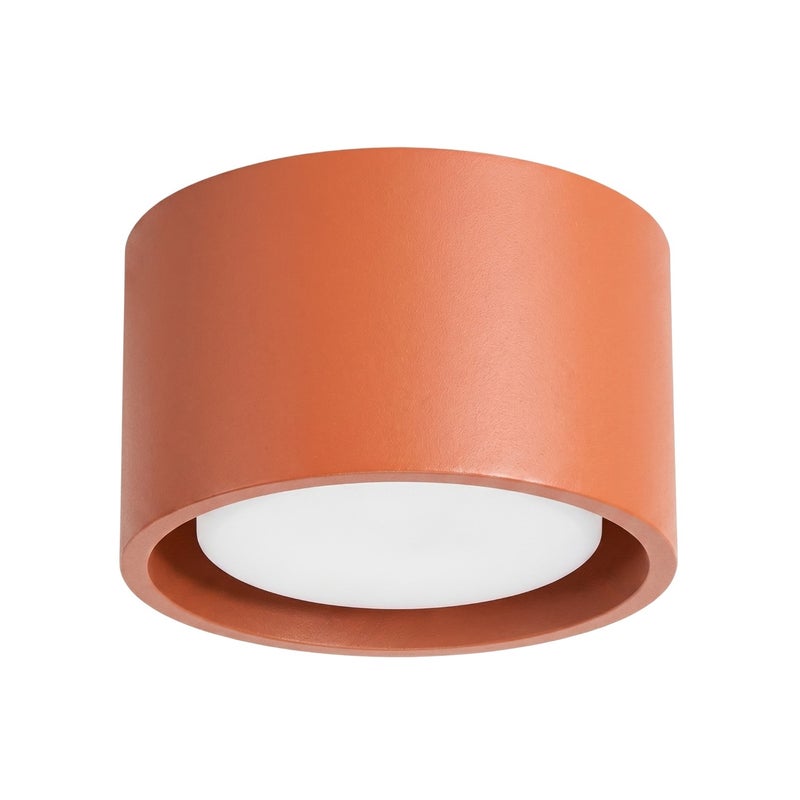 Spot sufitowy minimalistyczny ochrowo-czerwony okrągły fi10cm 1xGX53 10W MODO Sollux Lighting
