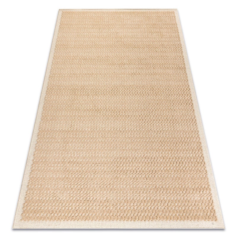 Dywan FLUX 461.139.SA130 wełniany OSTA - Geometryczny, strukturalny, loftowy beż / krem 240x340 cm