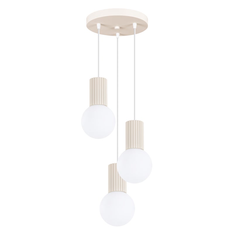 Lampa wisząca SFERA beżowo-biała 3xG9x8W aluminium wym:125x25x25cm IP20 Pure Lume