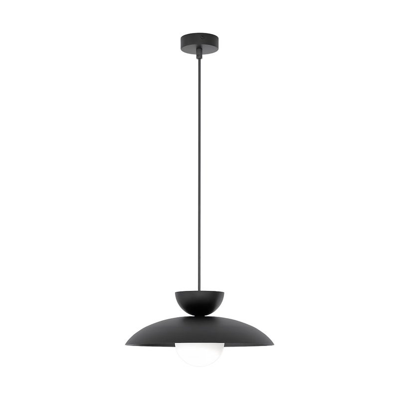 Lampa wisząca podwójny kopułowy klosz MULAN czarno-biały 1xG9x8W metal wym:140x30x30cm IP20 Emibig