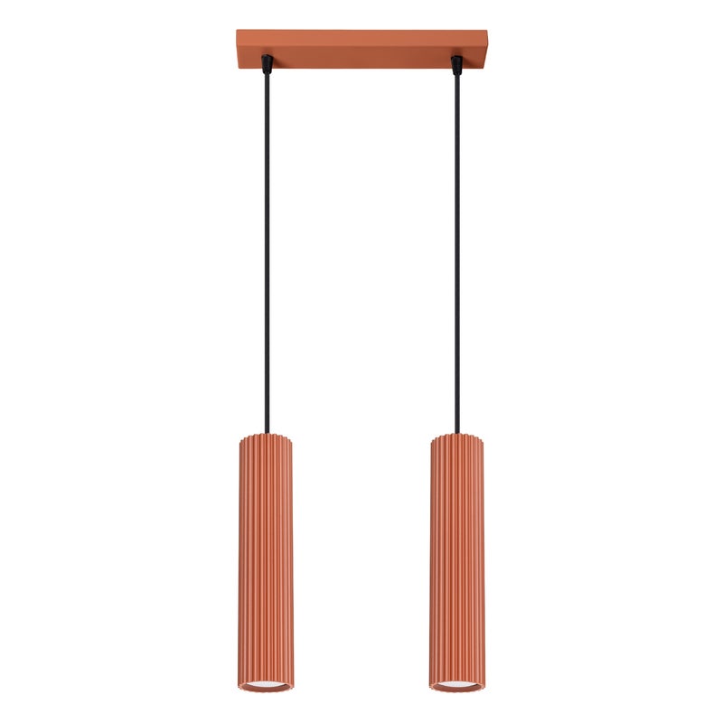 Lampa wisząca GRAVIO ochra czerwono-czarna 2xGU10x10W aluminium wym:90x30x6,5cm IP20 Pure Lume